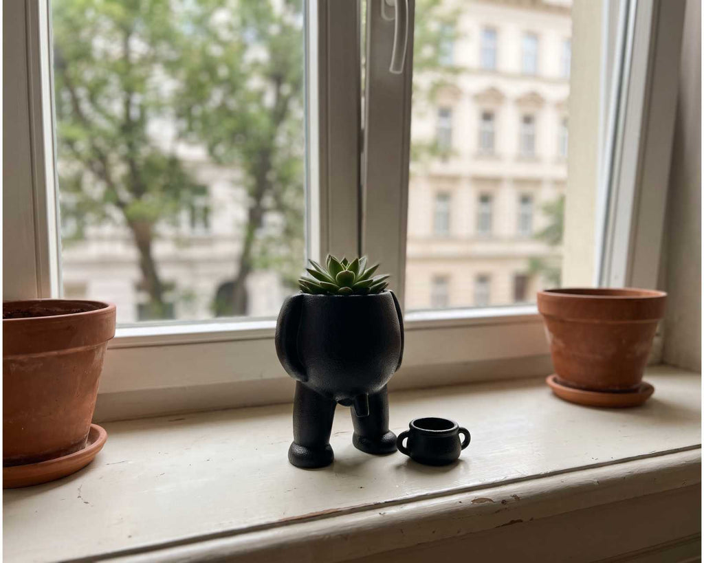 Der Unverschämte – Blumentopf mit Beinen