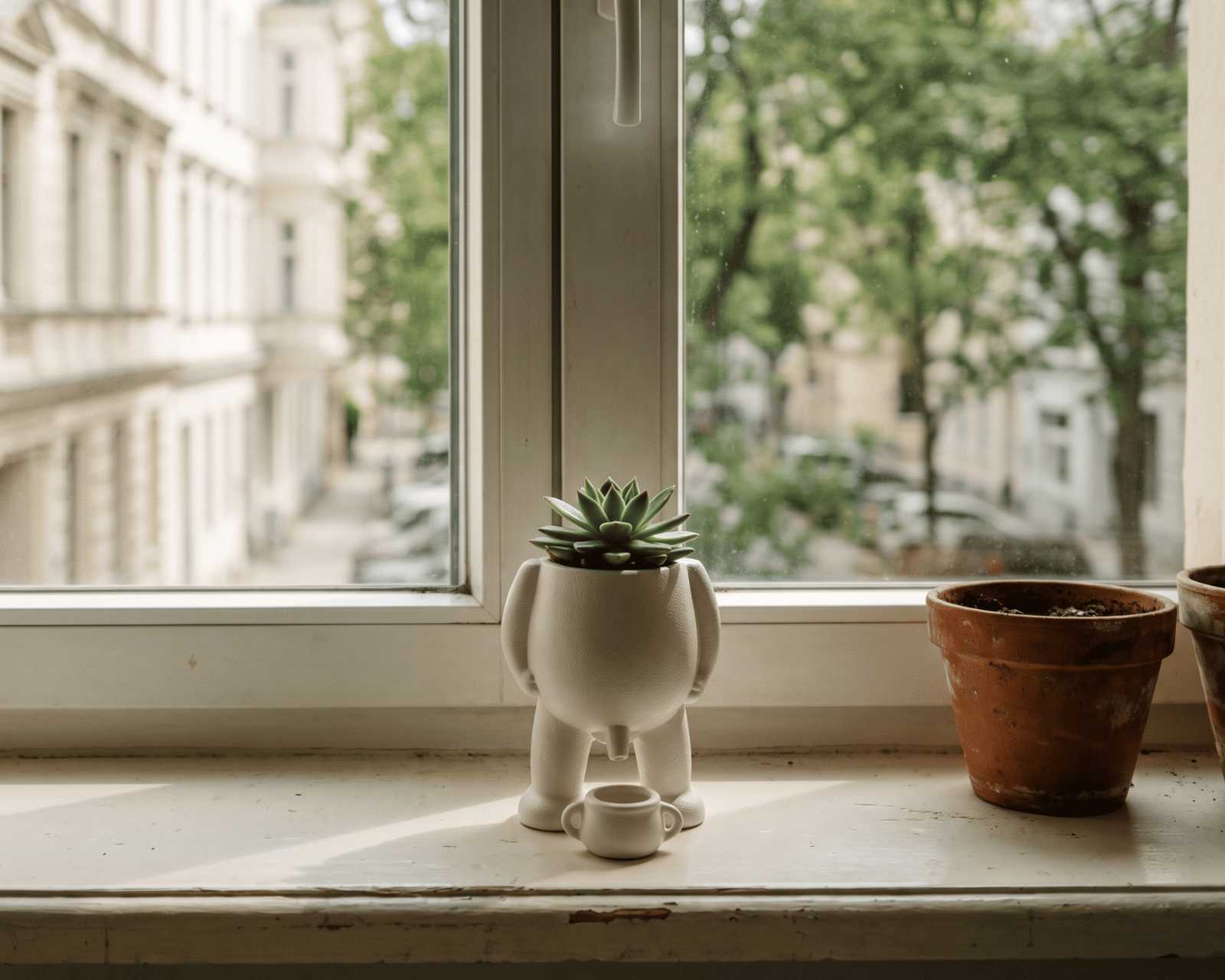 Der Unverschämte – Blumentopf mit Beinen